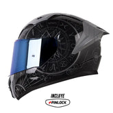 Casco Ls2 Ff810 Astros Negro Gris Visor Iridium Azul